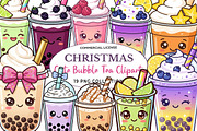 Cute Bubble Tea Clipart Bundle, a Food Illustration by fashionaddict (Thumbnail 1 of 3)