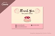 Cute Business Thank You Card, a Templates & Theme by Cosmic Outline (Thumbnail 1 of 6)