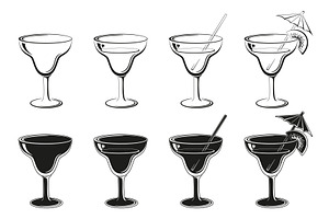 Set Glasses, Black Contours and