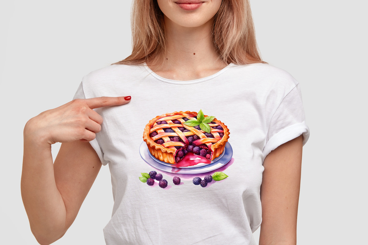 Fruit Pies Watercolor Clipart, a Food Illustration by LekoArt (Photo 10 of 10)