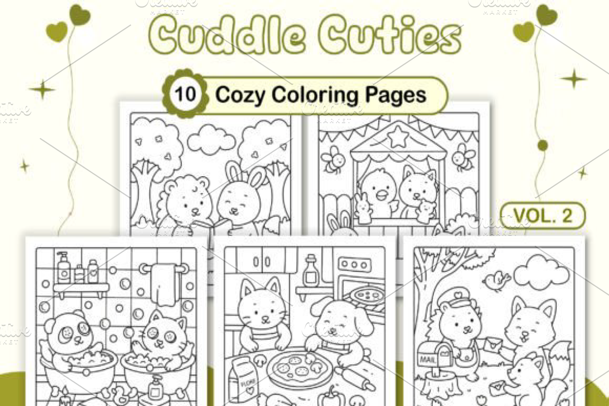 Cuddle Cuties Cozy Book Vol-2, a Decorative Illustration by Ink Gallery (Photo 1 of 4)