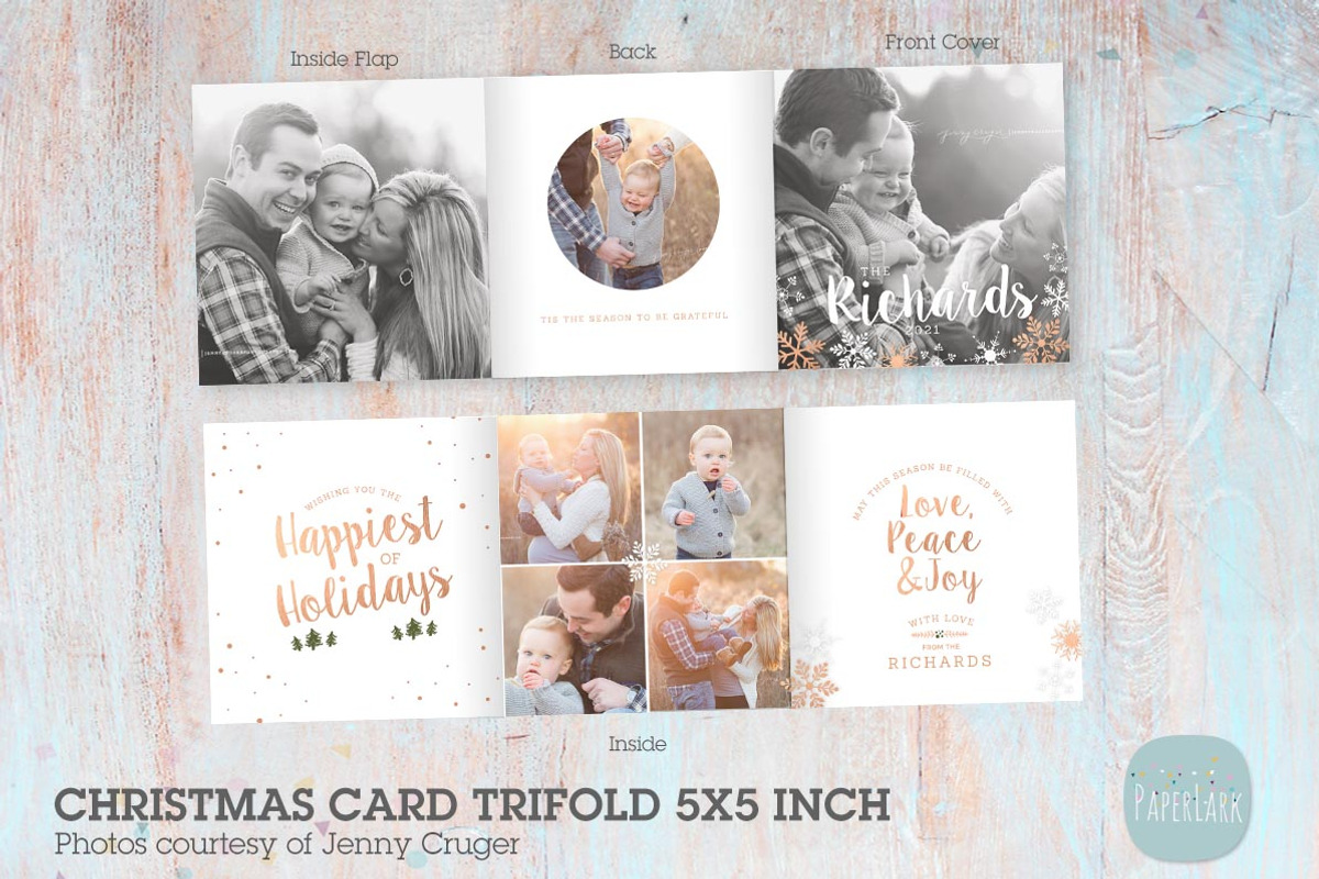 YC009 Christmas Trifold Card, a Card Template by Paper Lark (Photo 2 of 6)