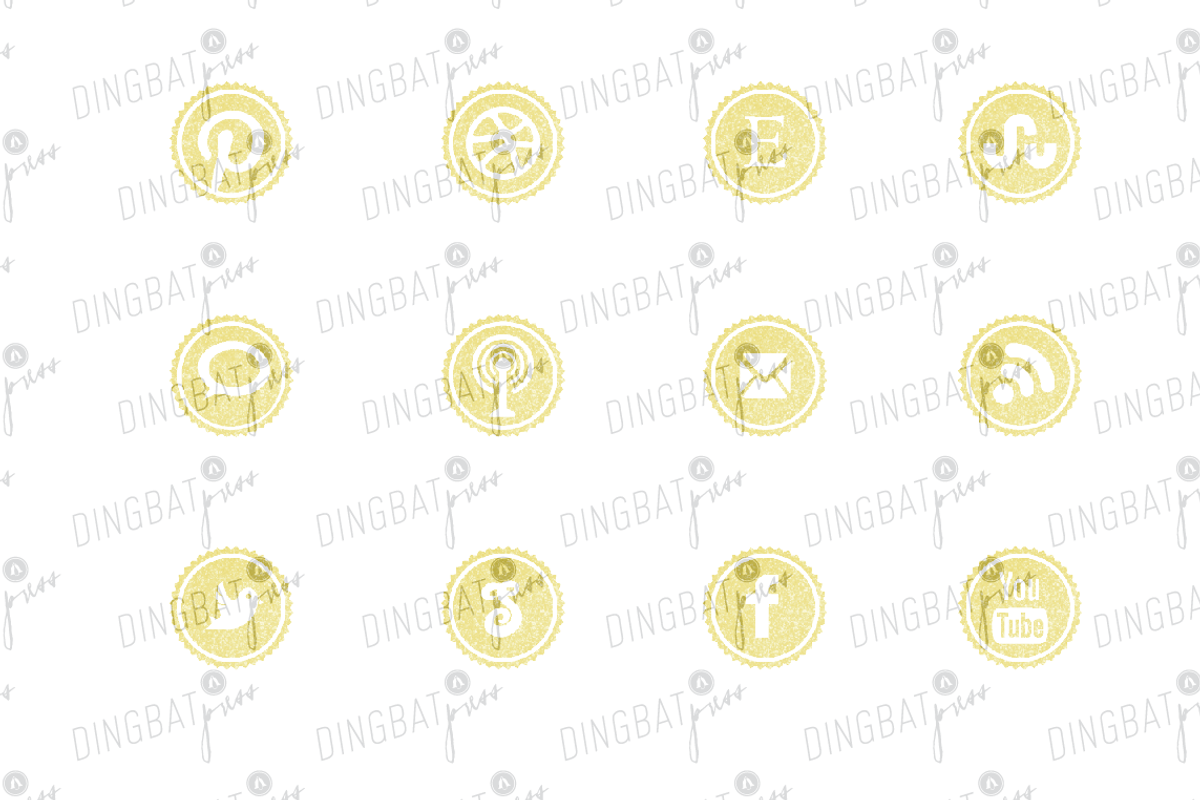 BUTTER Glitter Social Media Icons, a Templates & Theme by AM