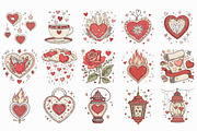 Whimsical Valentine Magic Clipart, an Illustration by Libby Wishes (Thumbnail 4 of 5)