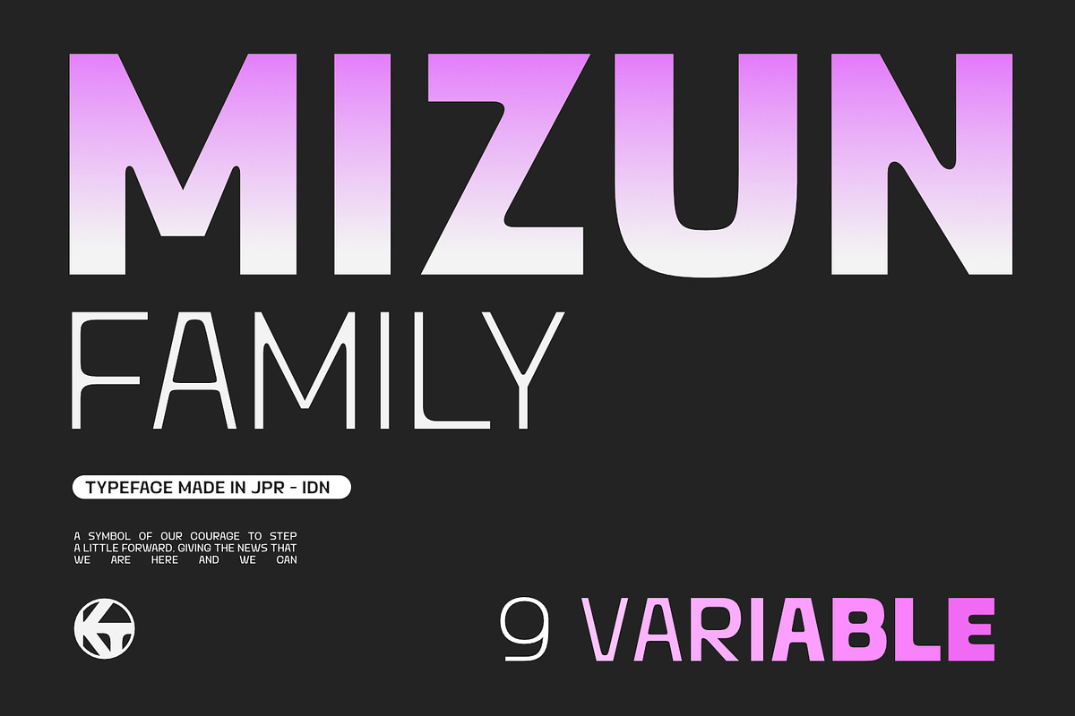 Mizun Typeface, a Sans Serif Font by Khoir (Photo 1 of 14)