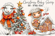Whimsical Christmas Baby Sheep, an Animal Illustration by SVGArt (Thumbnail 5 of 5)
