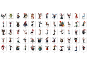 Quirky Christmas Animals Clipart, a Seasonal Illustration by GiraffeCreative (Thumbnail 8 of 9)