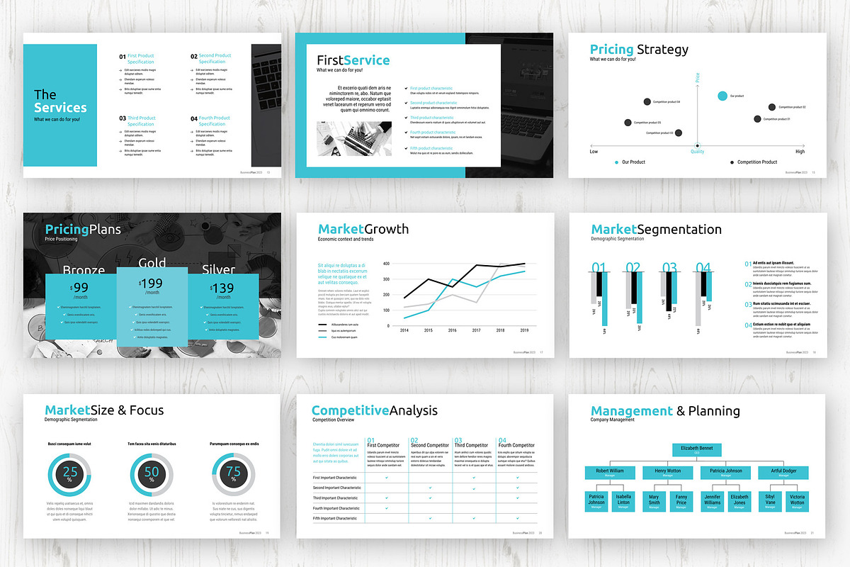 Canva Business Plan Presentation, a Presentation Template by Sabin (Photo 3 of 4)