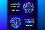 Weather Neon Vector Icons Set, an Outline Icon by Anna_leni (Thumbnail 7 of 11)