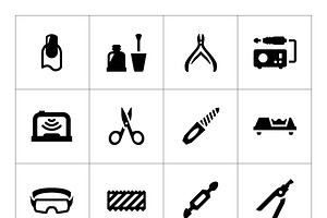 Set icons of manicure, an Icon by motorama