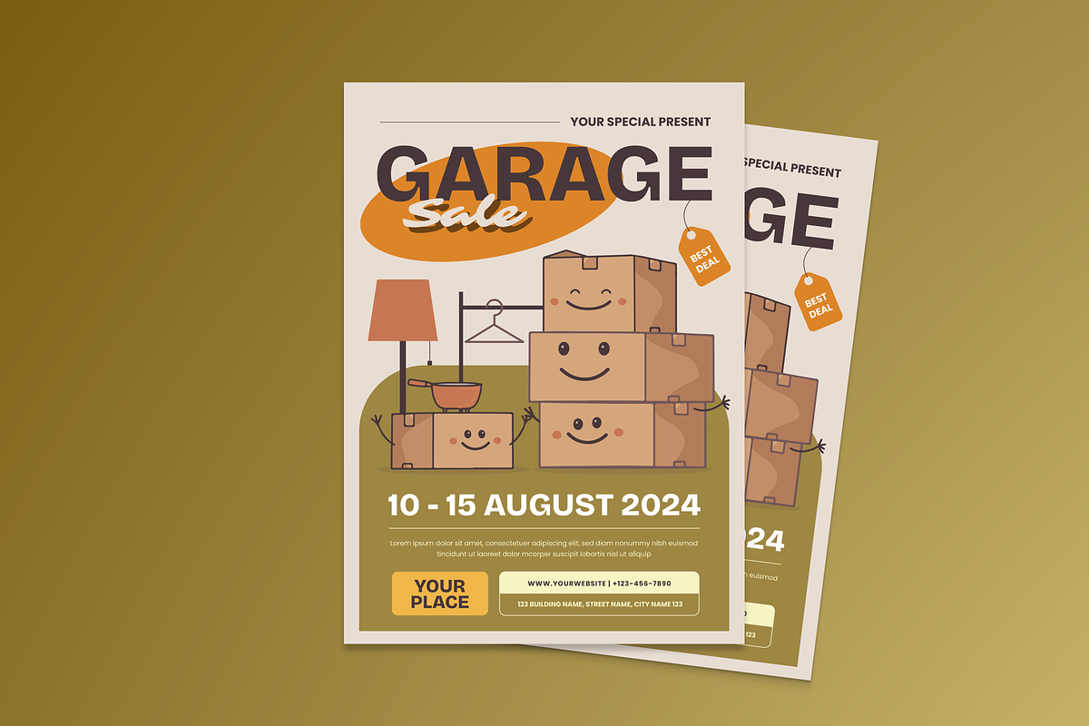 Illustration Garage Sale Flyer, a Flyer Template by MMPixelCraft (Photo 1 of 5)