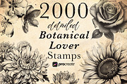 2000 Botanical Lover Stamp Brushes, a Brushes & More by CreativeProBrushes (Thumbnail 1 of 6)