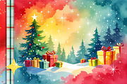 3D Christmas Card Background, a Decorative Illustration by Sharon Schwalbe (Thumbnail 1 of 3)