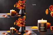Autumn Leaves & Slate Mockup Set, a Packaging Mockup by BMACHINA Labs. (Thumbnail 4 of 5)