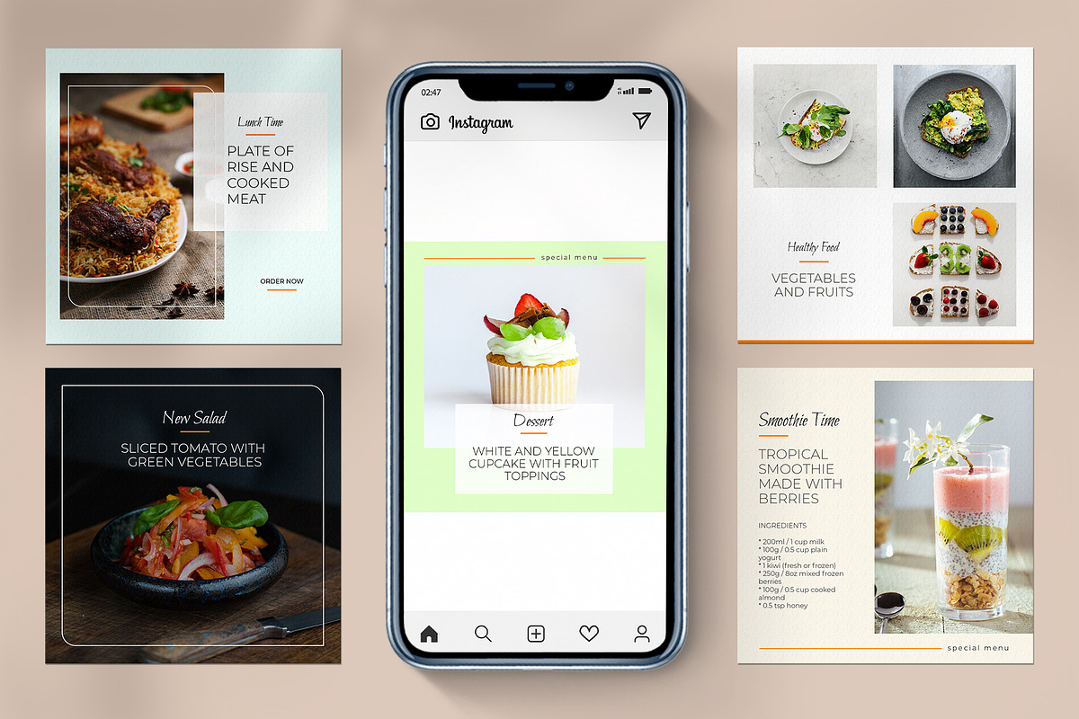 Restaurant Social Media Pack PS, a Social Media Template by goodesign (Photo 5 of 7)
