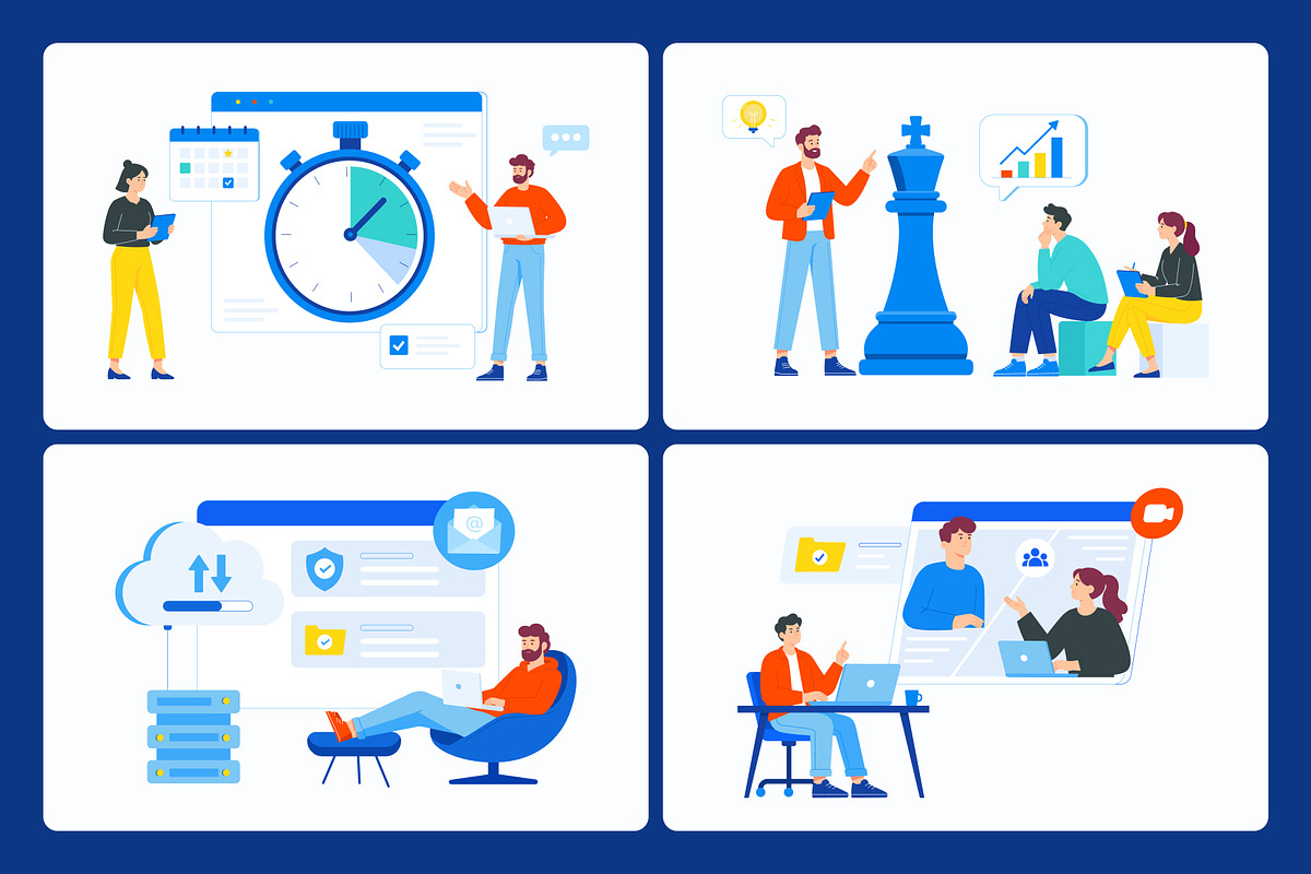 30 Animated Business Illustrations, a Finance Illustration by Brickclay (Photo 3 of 4)
