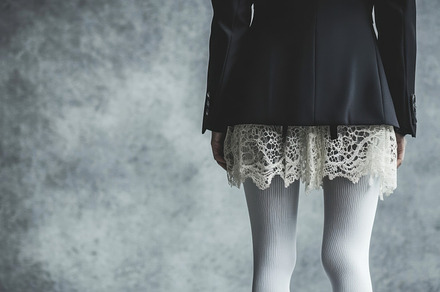 Fashionable outfit with lace details, a Photo by Beautiful things