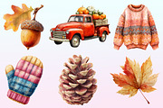 Watercolor Autumn Clipart, a Graphic by CitraGraphics (Thumbnail 3 of 4)