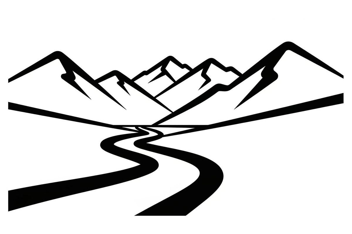 50 Mountain Landscape Silhouette Bun, an Illustration by Designer_Momina (Photo 11 of 51)