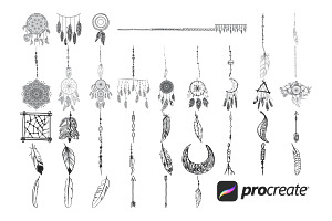 Dreamcatchers Set 2 Procreate Brush