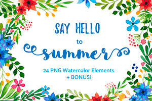 Summer Watercolor set