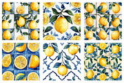 Watercolor Lemon Pattern, an Illustration by SinaCreation (Thumbnail 2 of 5)
