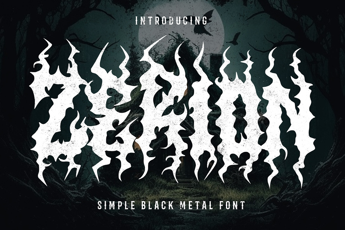 ZERION - Black Metal Font, a Blackletter Font by Fonday Studio (Photo 1 of 6)