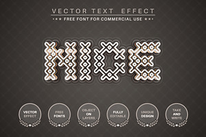 Gold Knit - Editable Text Effect