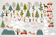 Christmas winter houses clipart, an Animal Illustration by LukaJreym (Thumbnail 3 of 15)