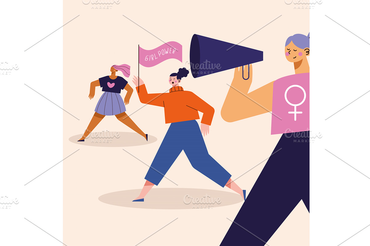 girl power, empowerment, an Illustration by studiogstock