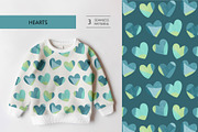 Blue hearts, a Pattern Graphic by Olena Kuznietsova (Thumbnail 1 of 9)
