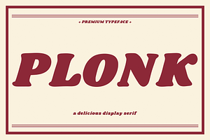 PLONK - Delicious Display Serif, a Serif Font by Lettra Studio
