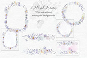 Smoky Grey Florals Watercolor Design, a Work Illustration by fashionaddict (Thumbnail 6 of 10)