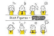 Stick Figures Negative, a Person Illustration by Anna Semenchenko (Thumbnail 1 of 2)
