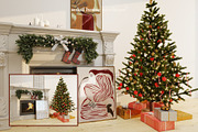 HOLLY | Christmas Frame Mockup Set, a Household Mockup by SoleilHomeMockups (Thumbnail 7 of 11)
