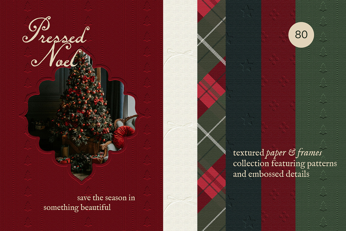 Christmas Embossed Frames & Papers, a Background Graphic by Madiwaso (Photo 3 of 11)