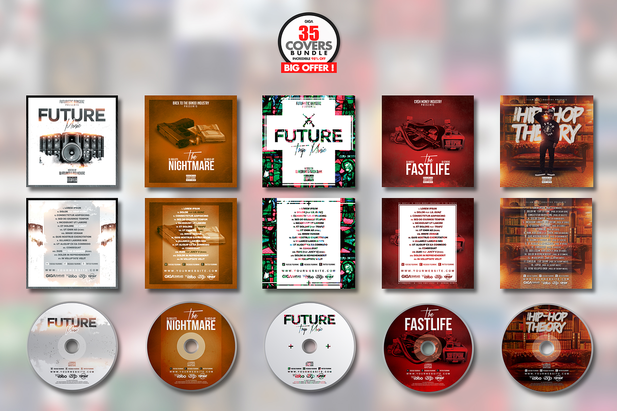 35 CD COVER TEMPLATES | 98%OFF, a Flyer Template by GIGA-TEMPLATE (Photo 8 of 78)