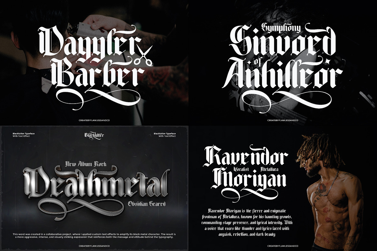 Blackletter Font Bundle, a Blackletter Font by Flawless And Co (Photo 8 of 11)