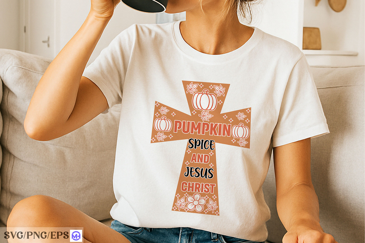 Pumpkin Spice And Jesus Christ SVG, a Graphic by mh_arif (Photo 4 of 4)