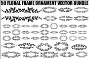 Floral Frame Ornament Vector Bundle, an Illustration by Designs_River (Thumbnail 1 of 51)