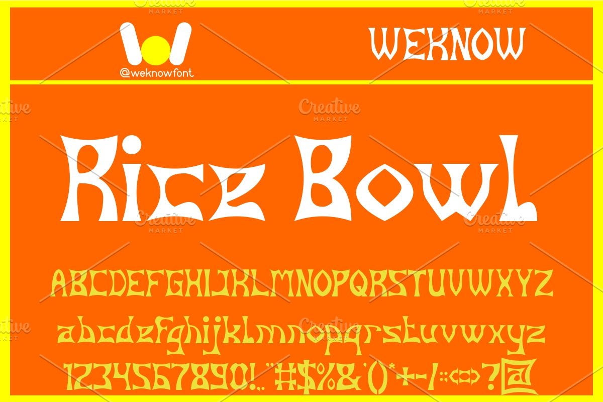 Chinese Food font, a Font by weknow (Photo 3 of 5)