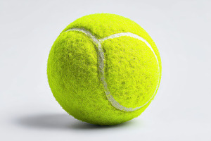 Tennis ball close-up bright yellow g, a Photo by Pixeness Studio