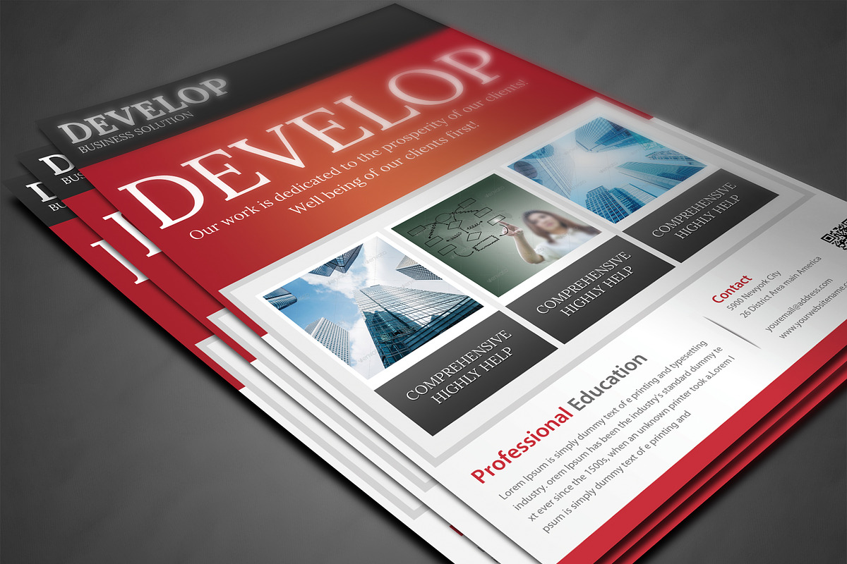 Corporate Business Flyer Template, a Flyer Template by AfzaalGraphics (Photo 3 of 4)