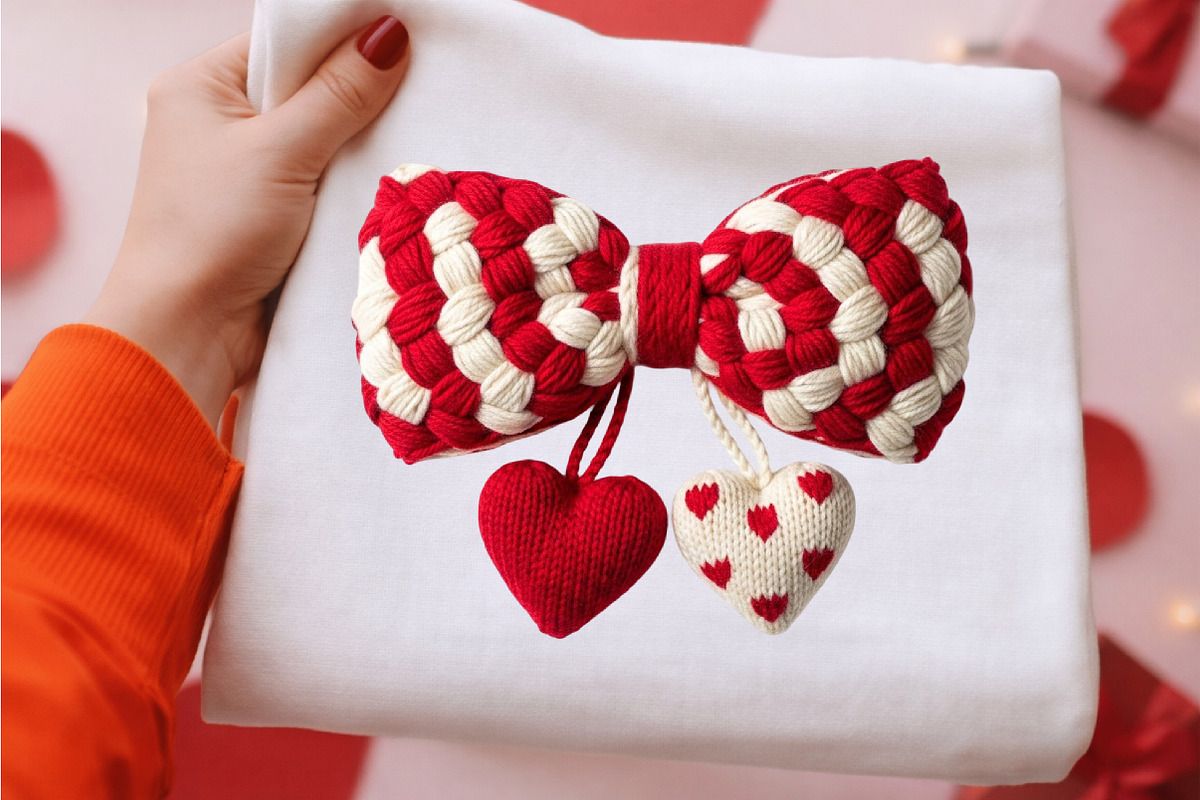Cozy Valentine Bow PNG, an Illustration by DreamArtGraphic (Photo 1 of 4)