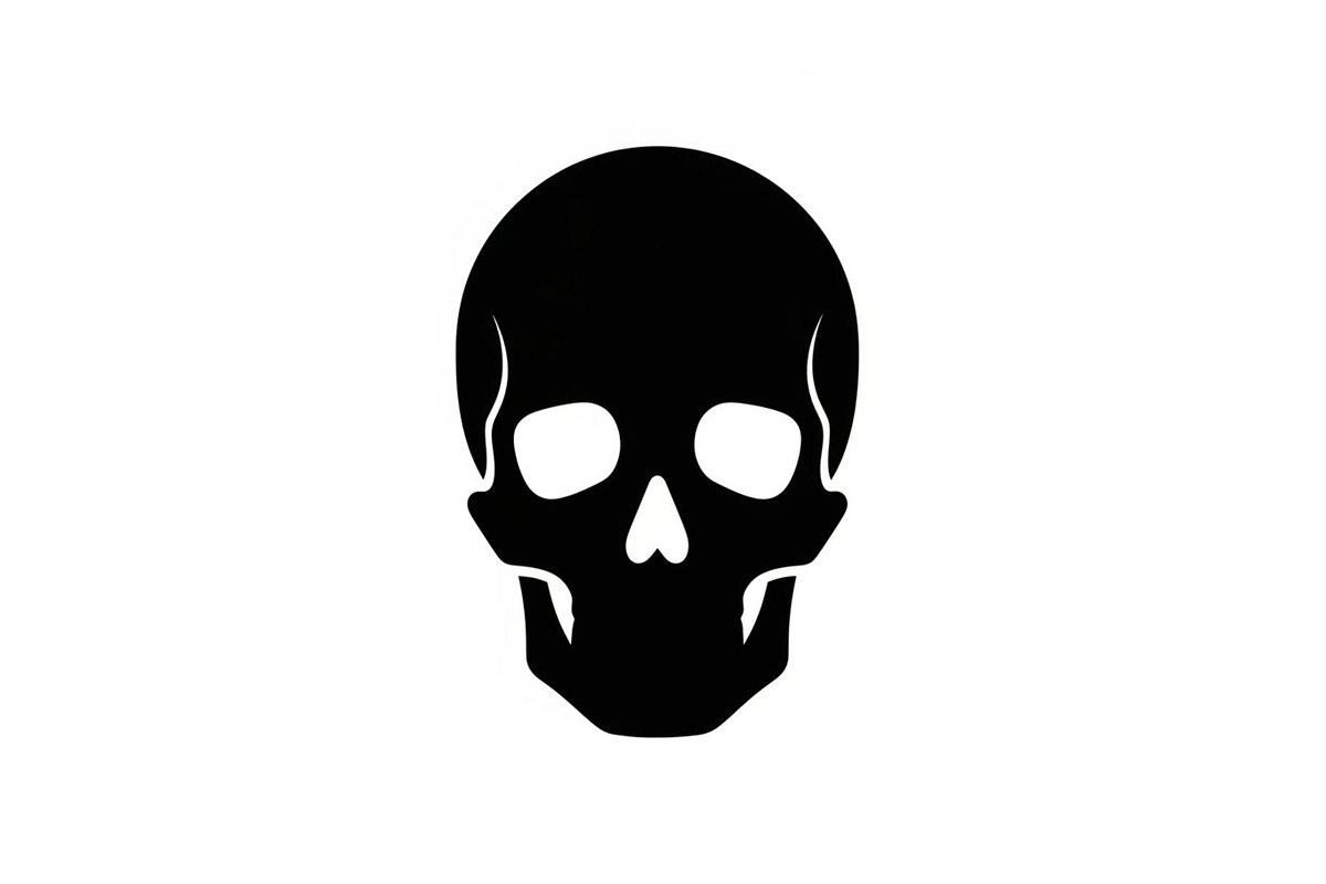 Skull & Crossbones Silhouette Vector, an Illustration by jahid234 (Photo 32 of 51)