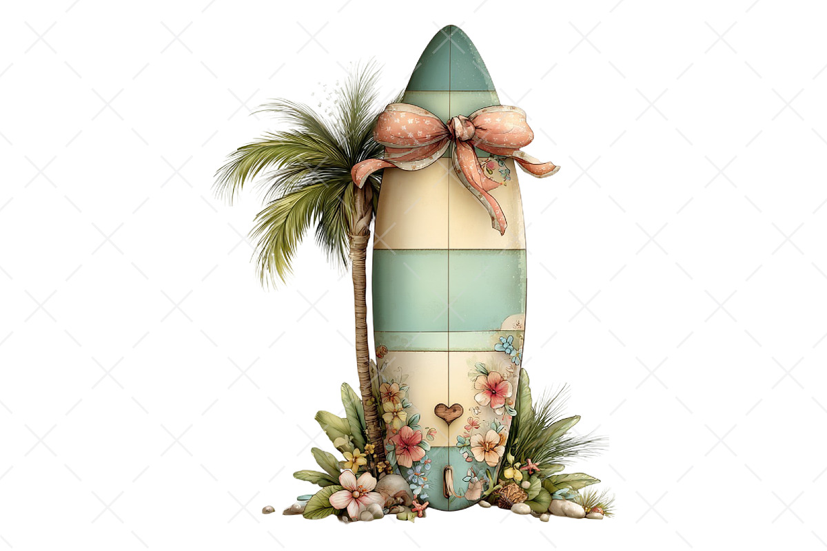 Summer Surfboard Clipart, an Illustration by Craft Nest (Photo 11 of 12)