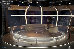 Virtual TV Studio Chat Set 20