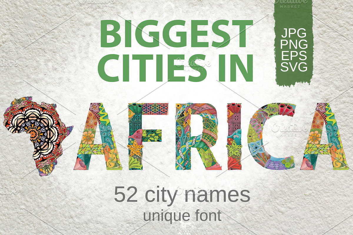 Biggest cities in Africa, an Object Graphic by Watercolor fantasy (Photo 1 of 5)