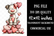 Whimsical Valentine Dog Clipart, an Illustration by Designking (Thumbnail 4 of 5)
