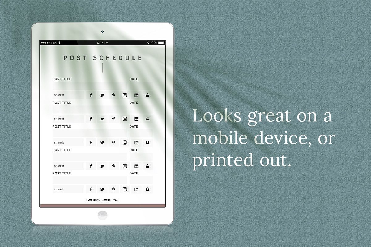 Blog Planner Canva Template, a Stationery Template by Studio Sugoi (Photo 5 of 8)